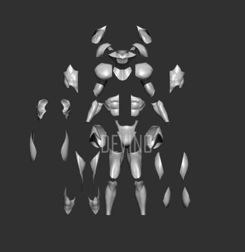 Batman muscle body for Muscle Suit Cosplay 3D Print 152654