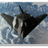 F117 black mat steel pendant  - Thumbnail 1