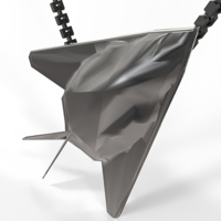F117 black mat steel pendant  - Thumbnail 3