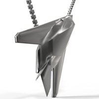 F117 black mat steel pendant  - Thumbnail 4