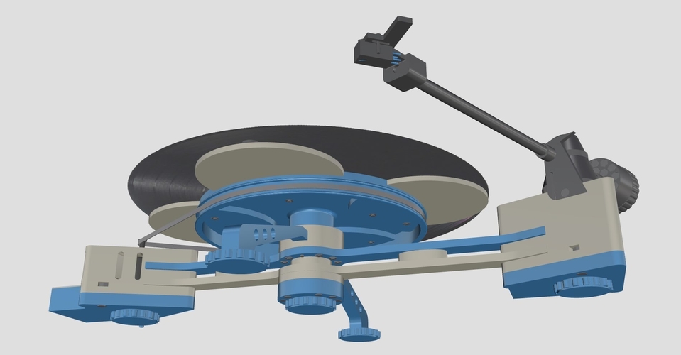 Vinyl Turntable -  It Plays Records :-) 3D Print 152986