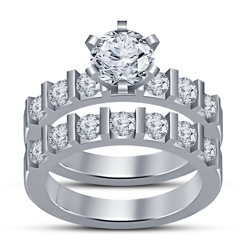 Exclusive Jewelry Design Bridal Ring Set In STL Format