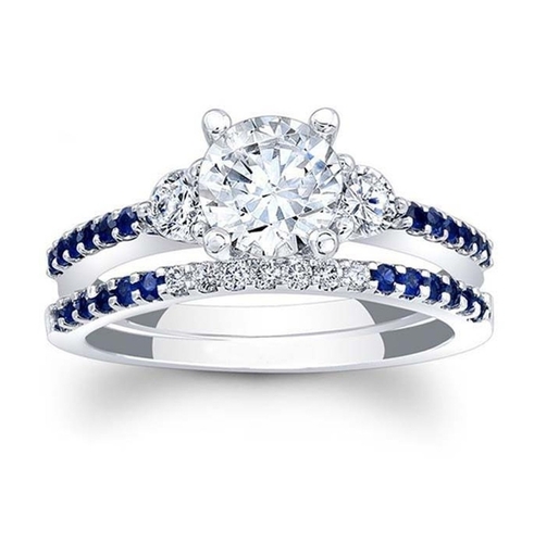 Jewellery 3D CAD Model of Wedding Bridal Ring Set In STL Format 3D Print 153026