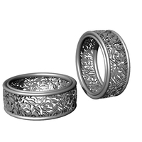 Silver Ring with Open Vines - Thumbnail 1
