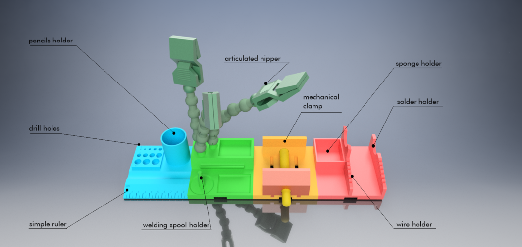 3d Printed Maker Modular Desk Organizer By Piter Pinshape