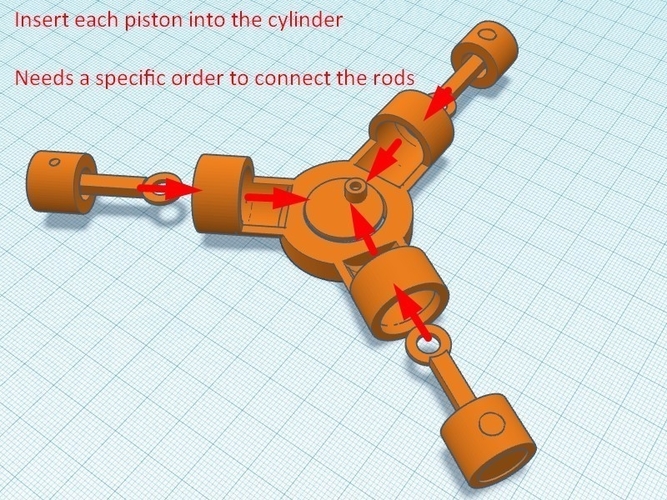 Reciprocating engine fidget 3D Print 153411