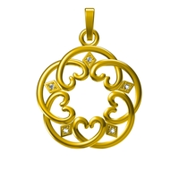 Small 3D CAD Design For heart Pendant In STL Format 3D Printing 153472