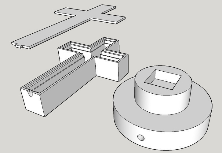 vakits 5mm LED Cross Enclosure 3D Print 153543