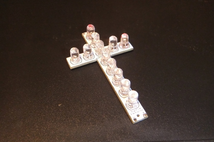 vakits 5mm LED Cross Enclosure 3D Print 153547