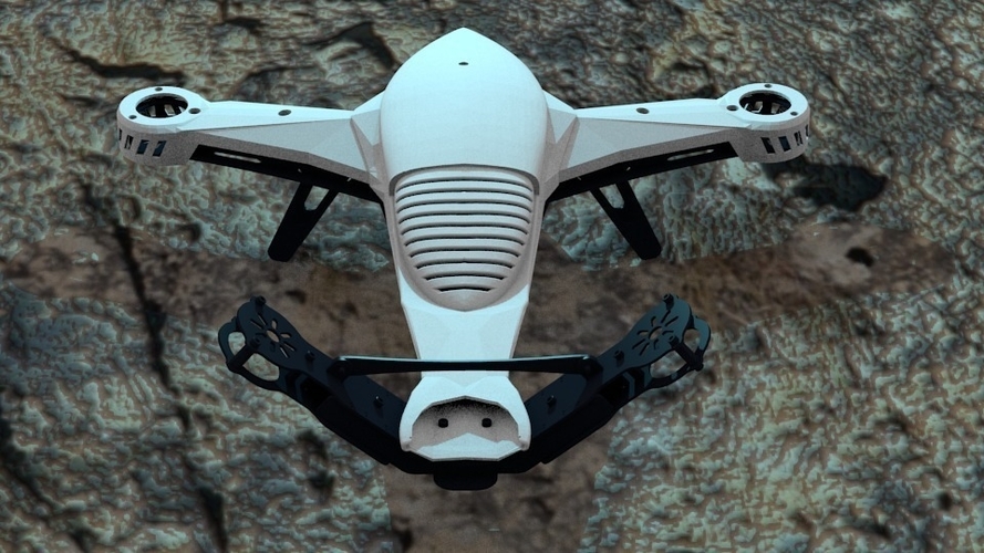 aerial drone canopy for the Robotshop Vtail quadcopter 3D Print 153832
