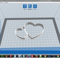 Two hearts cookie cutter for professional - Thumbnail 1