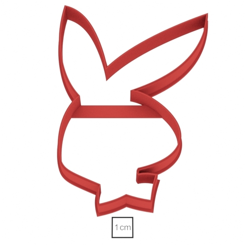 Bunny Playboy cookie cutter for professional 3D Print 153948