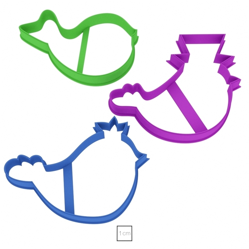 Set Three little birds cookie cutter for professional