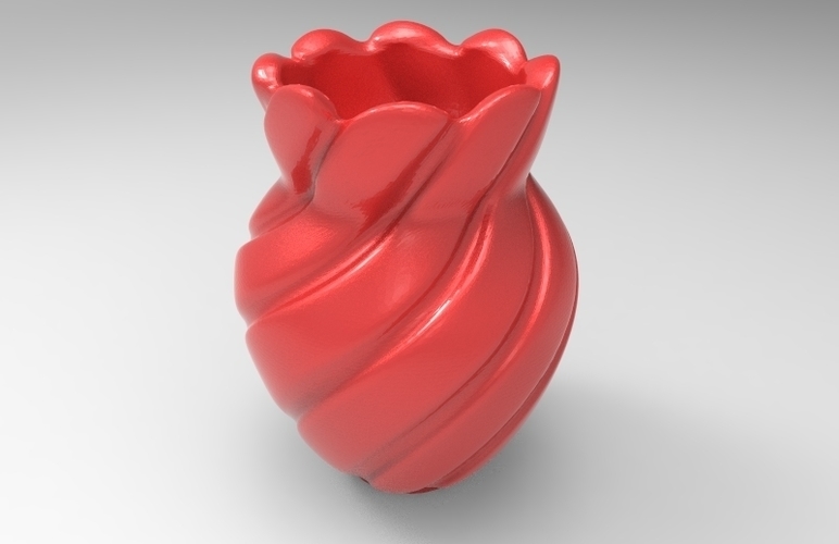 Twisted Heart Vase 3D Print 154162
