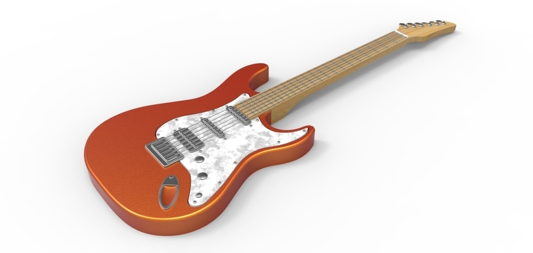 Guitar Miniature Model 3D Print 154309