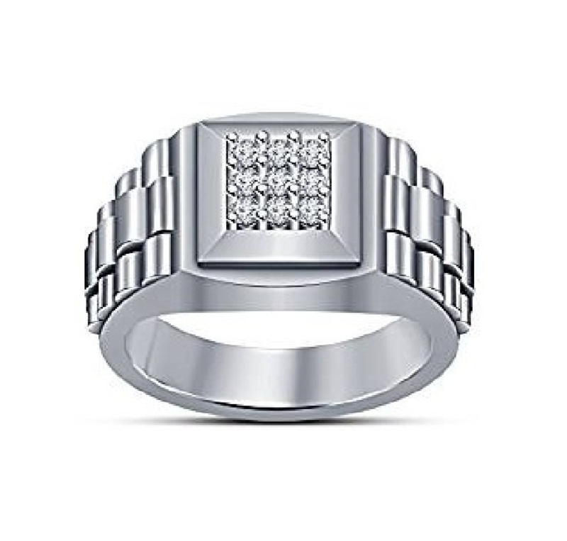 Jewelry 3D CAD Model For Gents Ring In STL Format