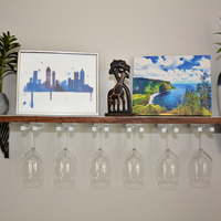 DIY Wine Glass Shelf - Thumbnail 2