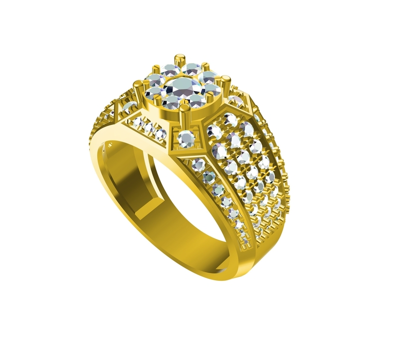 Attractive Mens Ring 3D CAD Model In STL Fromat