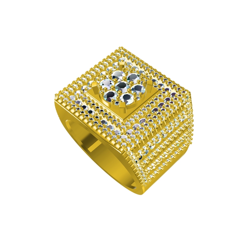 3D CAD Model For Mens Ring In STL Format