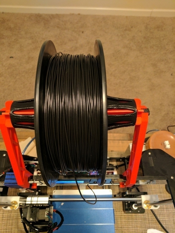 Alunar Prusa i3 (A8) - Frame-Mounted Spool Holder Add-On