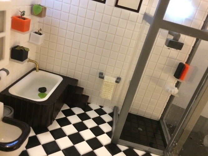 Miniature Shower Booth   (bathroom) 3D Print 154950