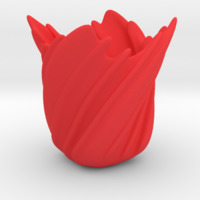 Small Twisted Rose Vase 3D Printing 15516