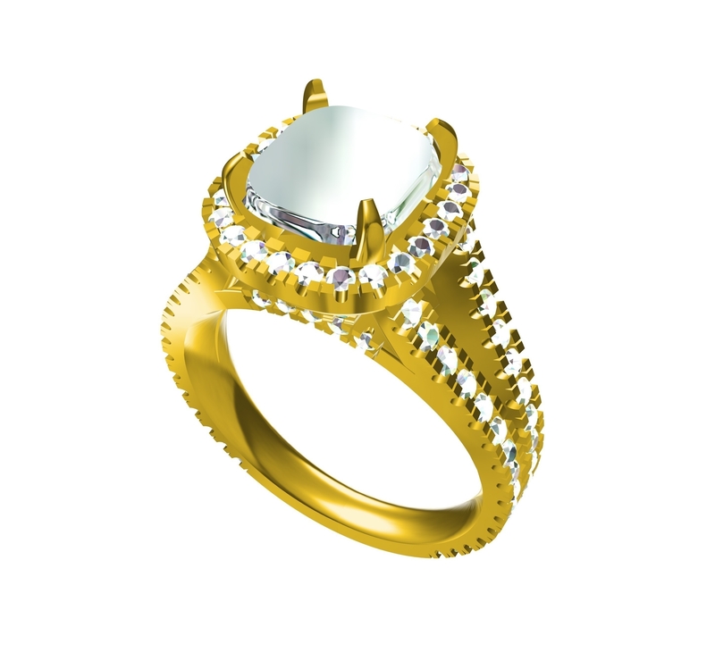 3D CAD Model For Womens Wedding Ring