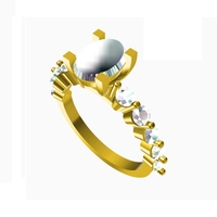 Small Jewelry 3D CAD File For Ladies Wedding Ring 3D Printing 155271
