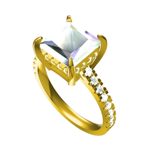 Womens Special Wedding Ring 3D CAD Model 3D Print 155276