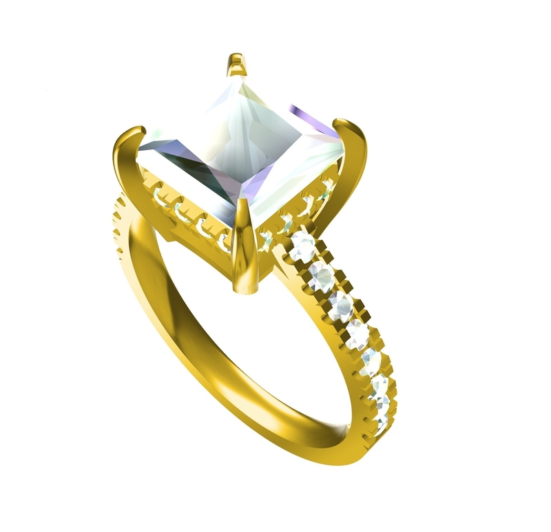 Womens Special Wedding Ring 3D CAD Model