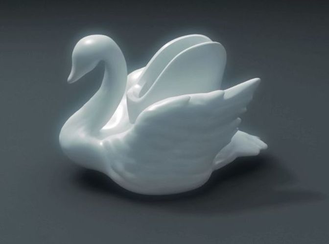 Swan Vase 3D Print 15538