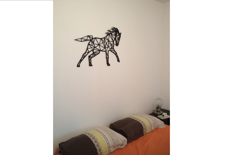 Horse line art wall-art 3D Print 155483