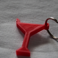 Small Martini Keychain 3D Printing 155628