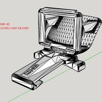 gopro hat mount slim case - Thumbnail 2