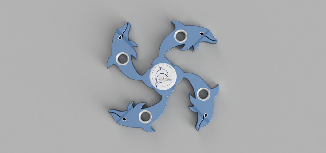 Dolphin Fidget Spinner 3D Print 155710