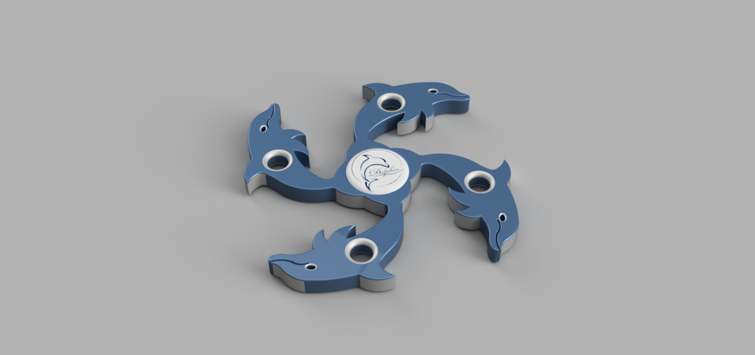 Dolphin Fidget Spinner 3D Print 155712