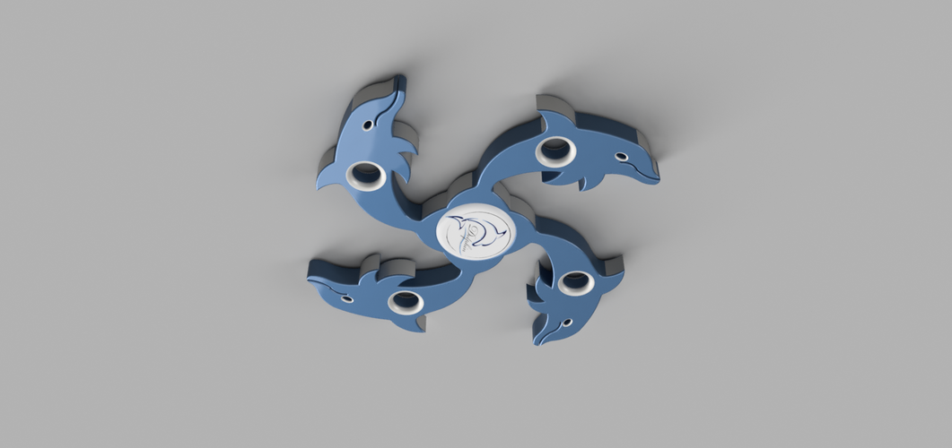 Dolphin Fidget Spinner 3D Print 155713