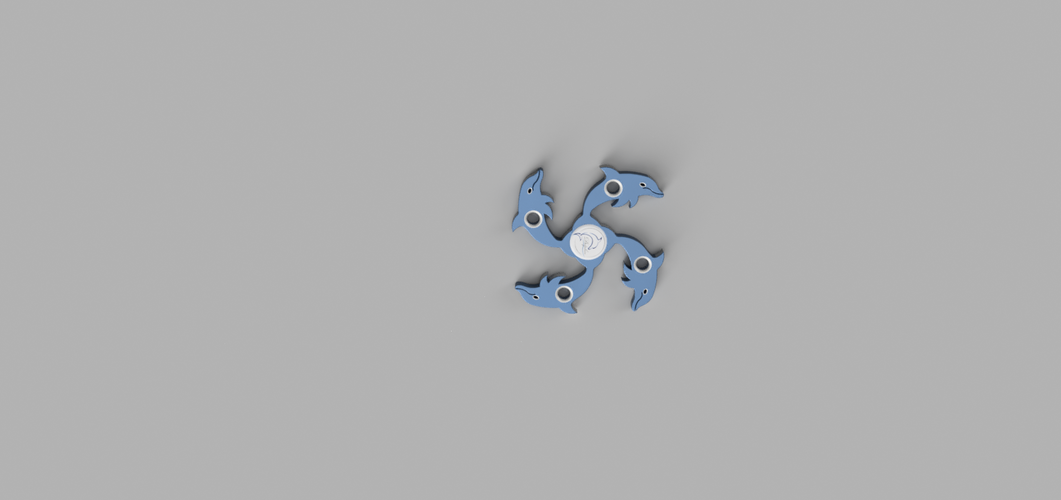 Dolphin Fidget Spinner 3D Print 155714