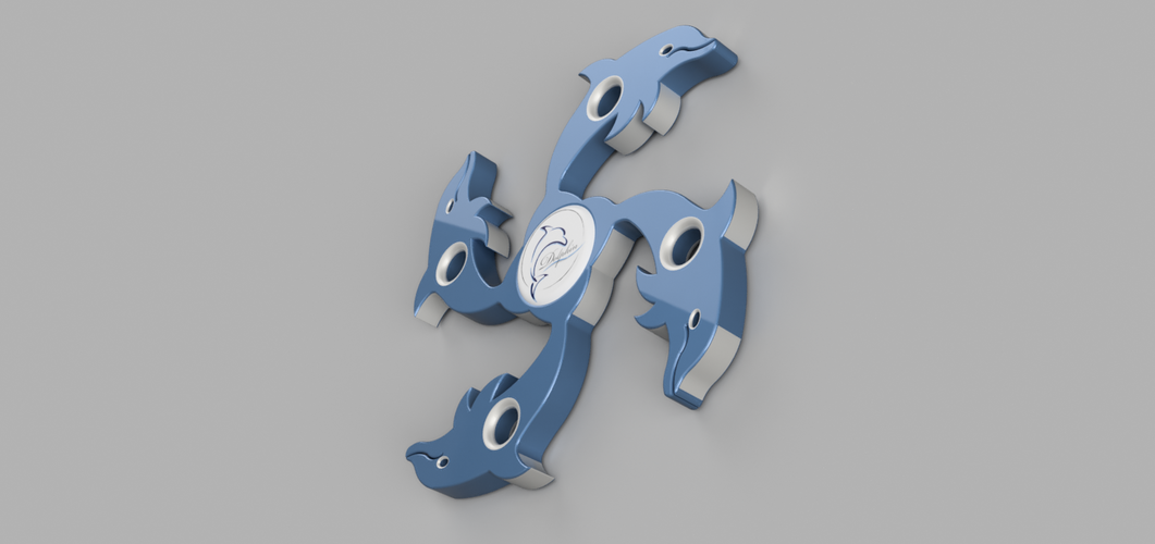 Dolphin Fidget Spinner 3D Print 155715