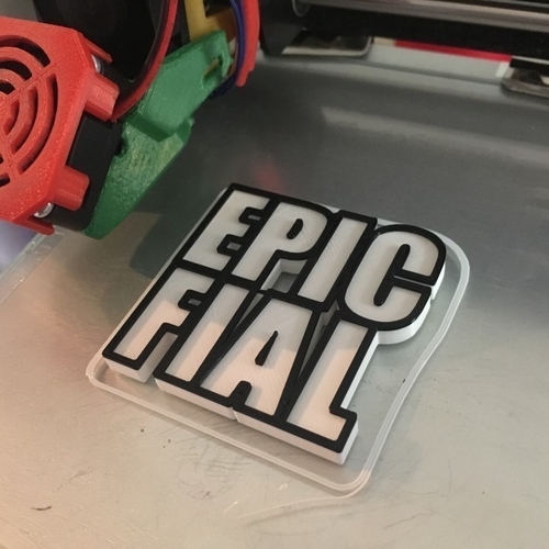 EPIC FAIL FIAL fridge magnet  3D Print 155810