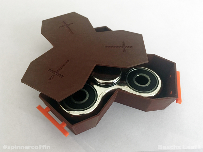 SPINNER COFFIN - Accommodating the Death of Fidget Spinners 3D Print 155811