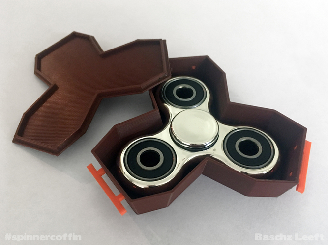 SPINNER COFFIN - Accommodating the Death of Fidget Spinners 3D Print 155812