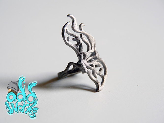 butterfly ring abstract  3D Print 156009