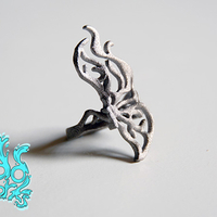 Small butterfly ring abstract  3D Printing 156009