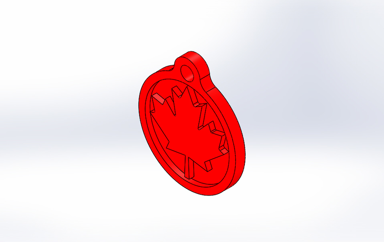 3D printed key chain-Maple leaf 3D Print 156014