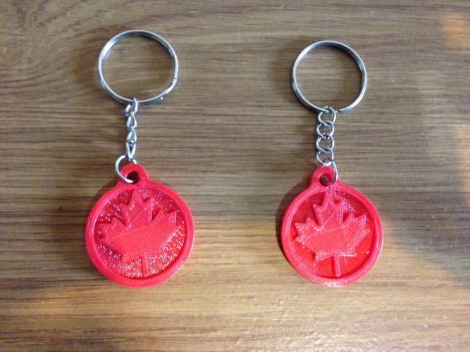 3D printed key chain-Maple leaf 3D Print 156016