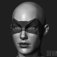 Black Canary Mask--CW arrow season 6 3D print model - Thumbnail 3