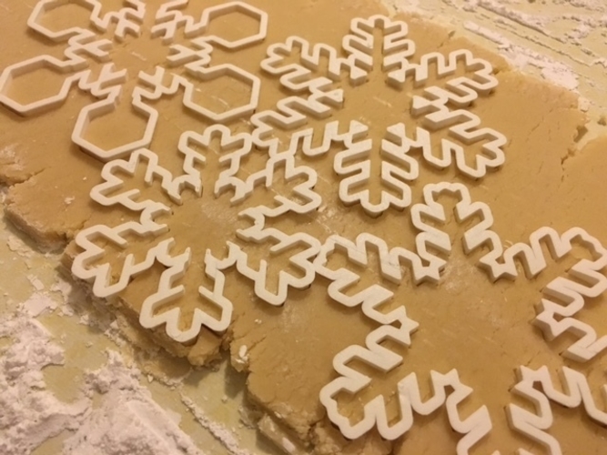 Customizable Snowflake Cookie Cutters 3D Print 156195