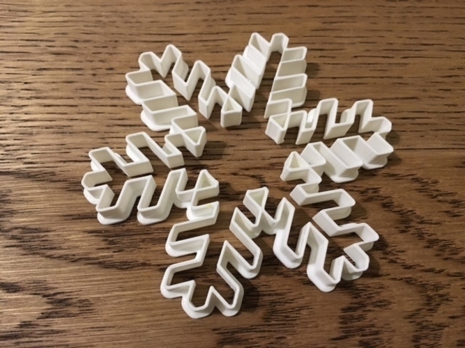 Customizable Snowflake Cookie Cutters 3D Print 156201