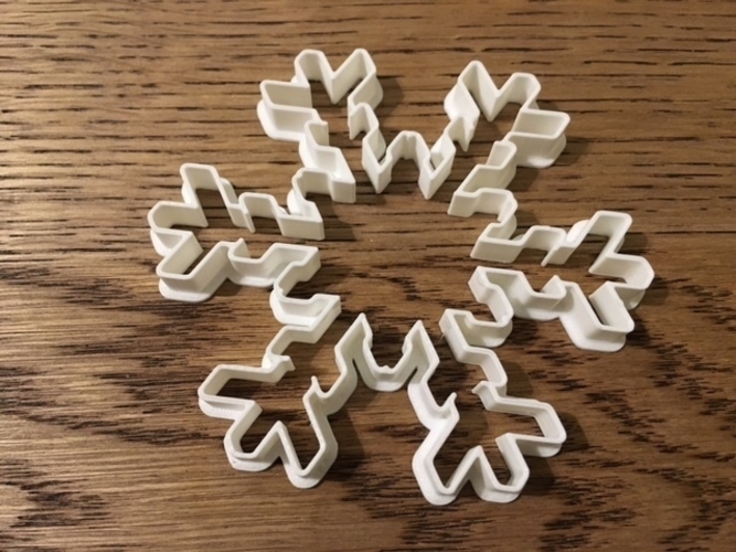 Customizable Snowflake Cookie Cutters 3D Print 156202